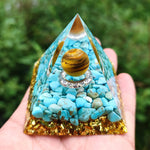 Pyramide Orgonite Génératrice d'Energie pour la protection et la guérison de l'énergie pyramides d'orgonite pour la méditation / chakra