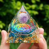 Pyramide Orgonite Génératrice d'Energie pour la protection et la guérison de l'énergie pyramides d'orgonite pour la méditation / chakra