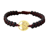 Bracelets - Bracelet Arbre De Vie Bracelet Onyx Mat , Africain Tressé, Bracelet Porte-bonheur