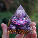 Pyramide Orgonite Génératrice d'Energie pour la protection et la guérison de l'énergie pyramides d'orgonite pour la méditation / chakra