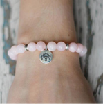 Bracelet Quartz rose Fleur de lotus